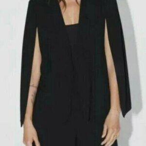 ZARA BLACK CAPE BLAZER WITH SLITS